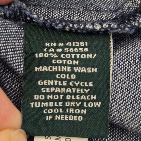 Ralph Lauren Amanthia Denim Chambray Off Shoulder Dress 18W Blue Casual NWT - Picture 11 of 11